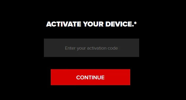 Enter Code to Activate Your TV Account