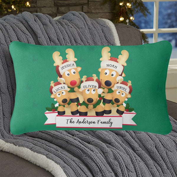Custom Christmas Family Name Pillowcase