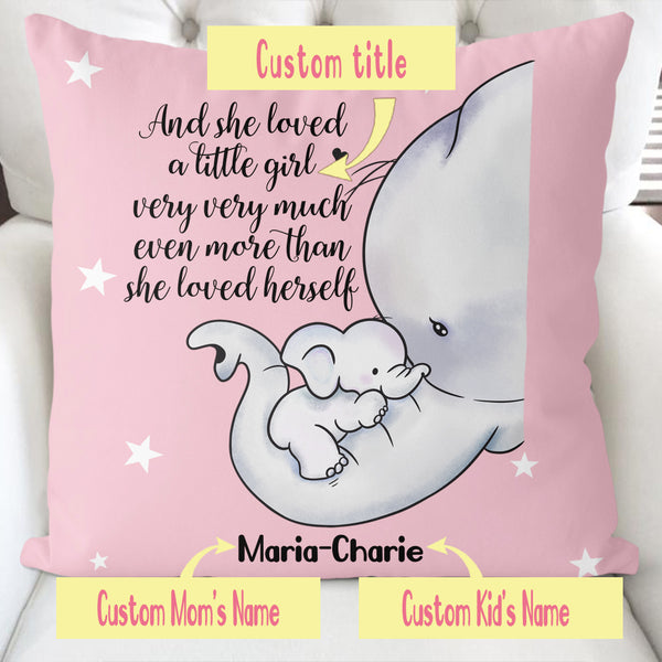 Custom Name Elephant Pillowcase