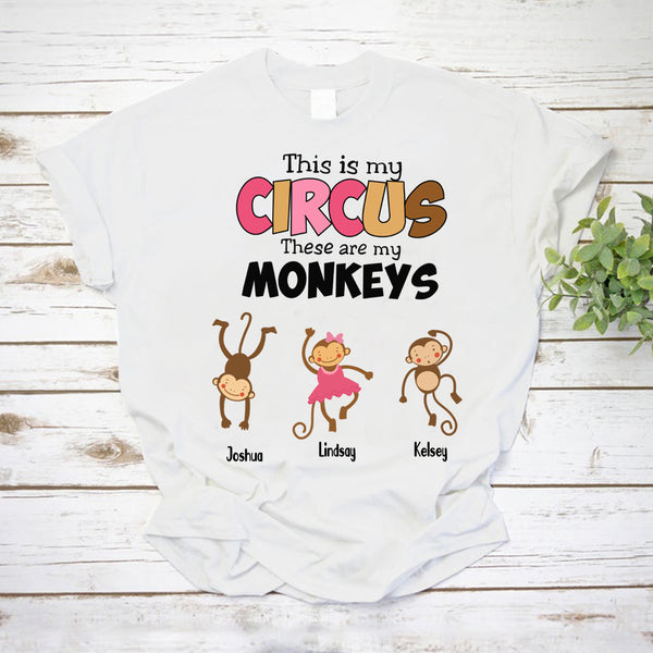 Custom 3 Names MOTHER'S DAY Unisex Heavy Cotton Tee
