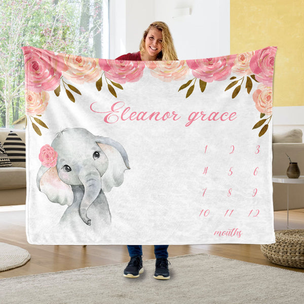 Personalized Baby Milestone Blankets